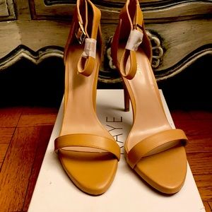 Raye Beige strap heels